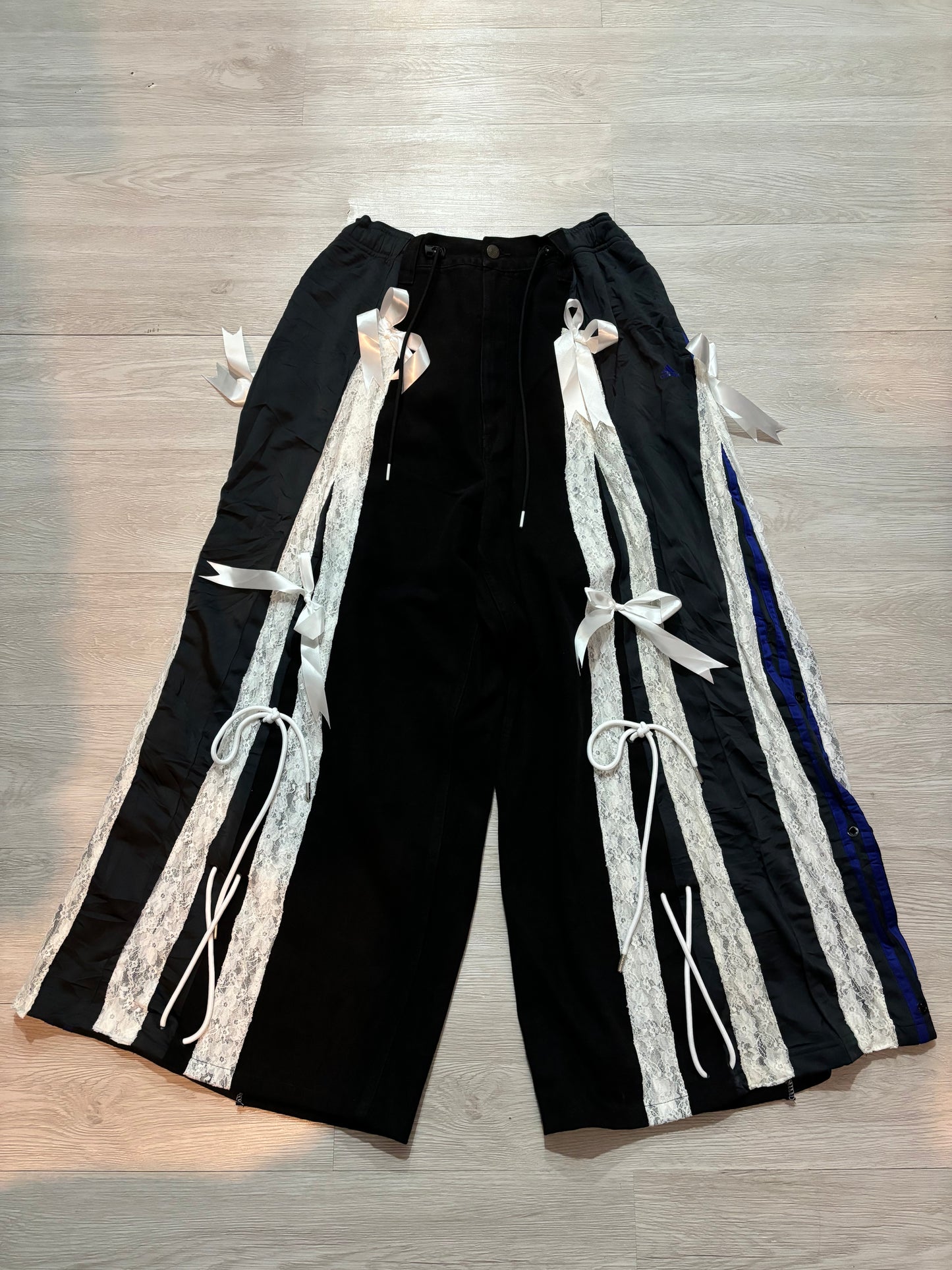 Adidas Remake Ribbon Pants (藍紫色間條)