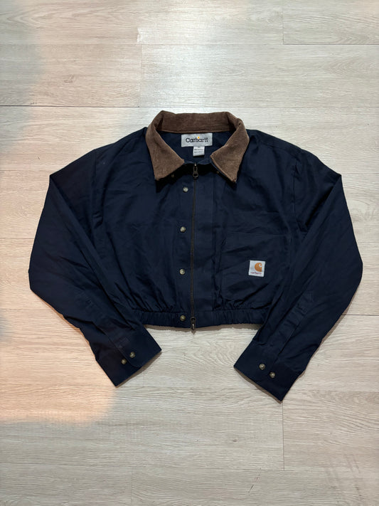 Carhartt Remake Crop Jacket (海軍藍 深啡領)