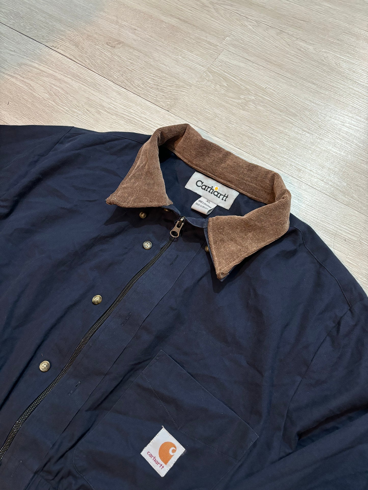 Carhartt Remake Crop Jacket (海軍藍 深啡領)