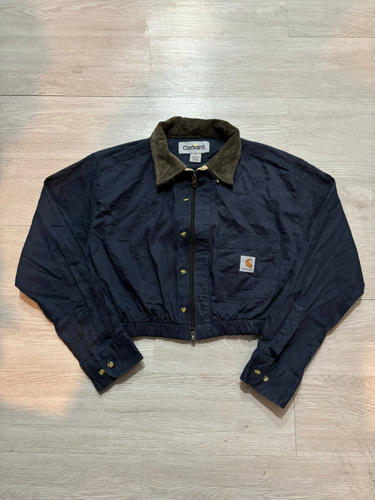 Carhartt Remake Crop Jacket (海軍藍 淺啡領)