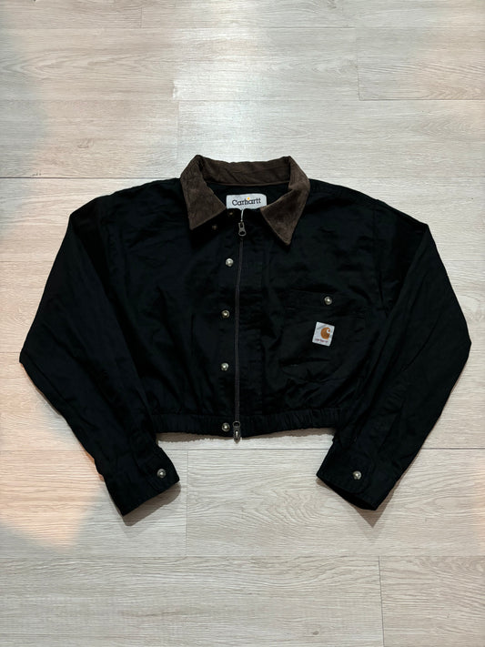 Carhartt Remake Crop Jacket (黑色 深啡領)