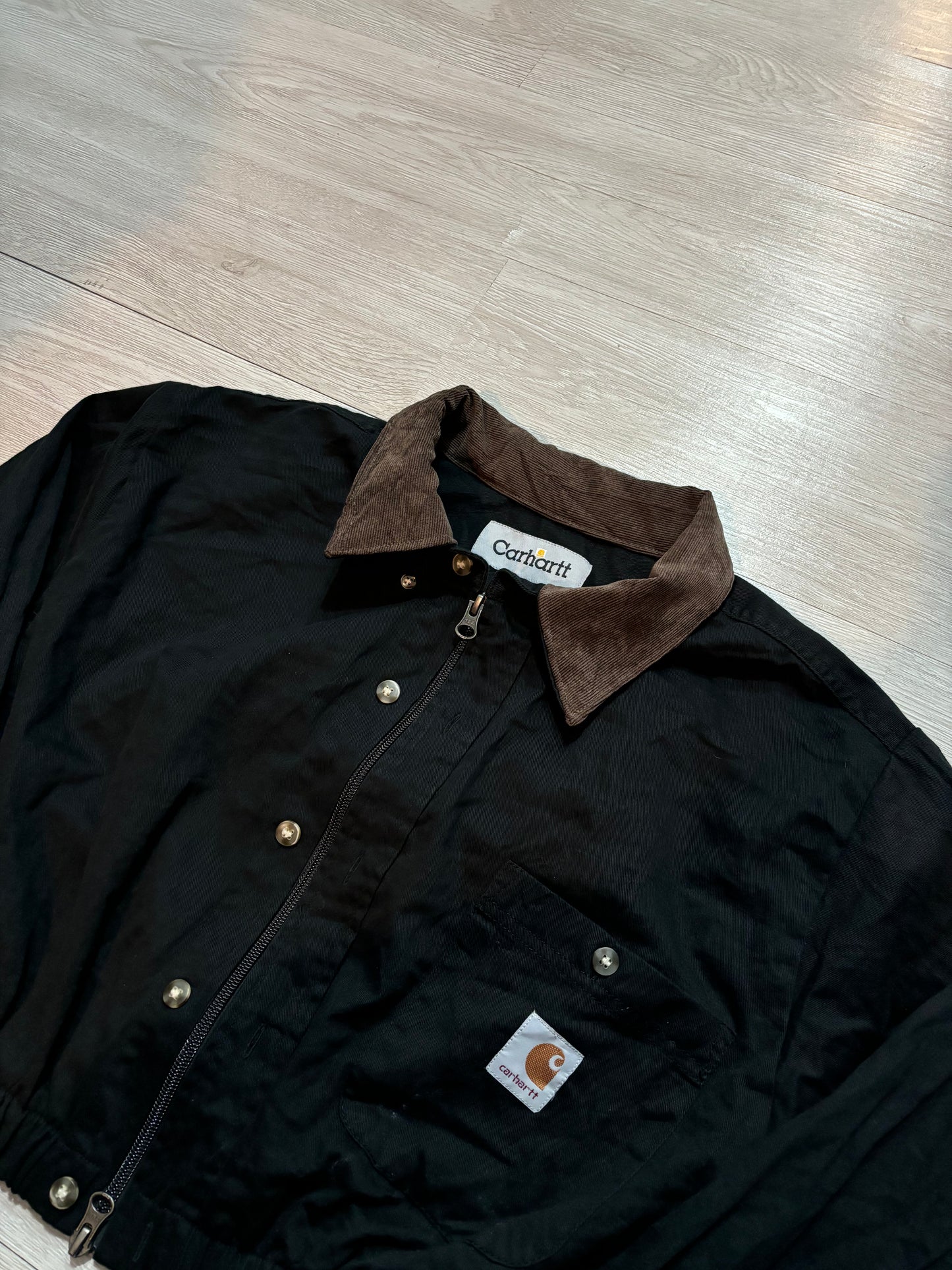 Carhartt Remake Crop Jacket (黑色 深啡領)
