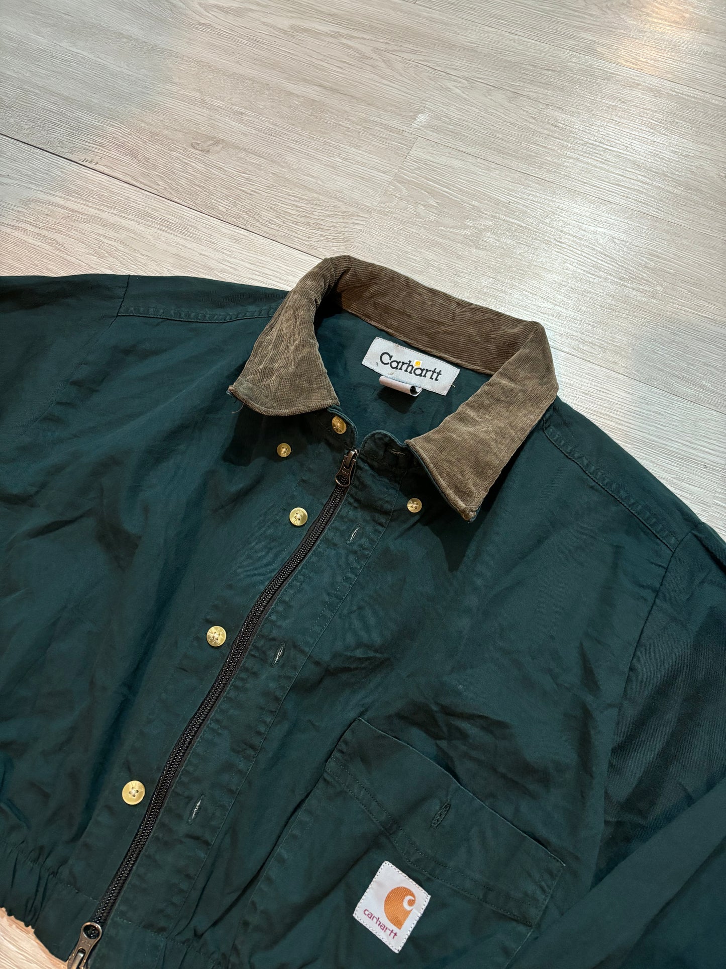 Carhartt Remake Crop Jacket (深綠色 淺啡領)